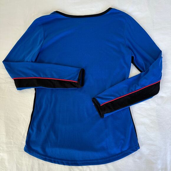 Super Woman Super Hero Blue Jersey Long Sleeves Halloween Costume Size M - Picture 7 of 7